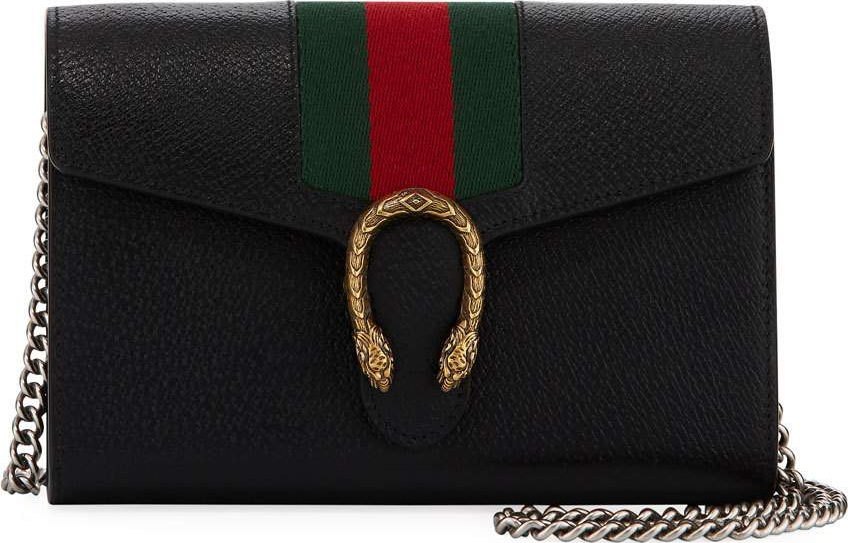 Gucci Dionysus Leather Wallet on a Chain