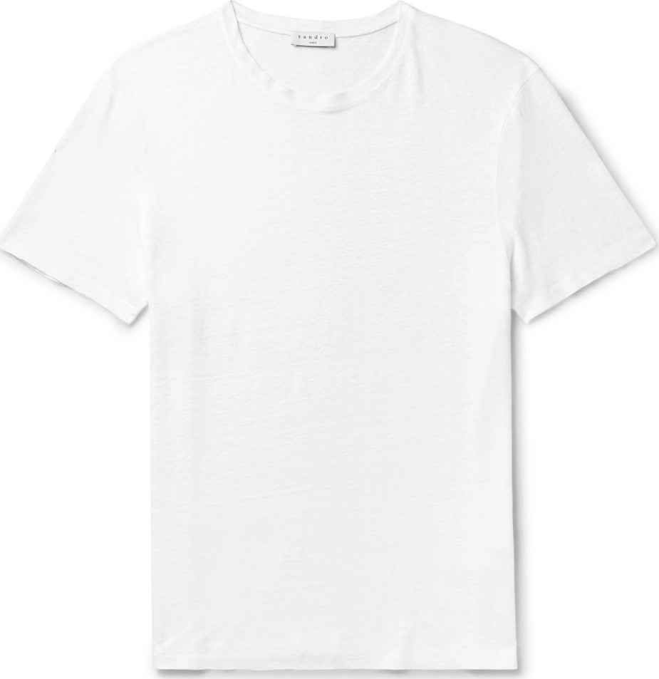 Sandro Slub Linen T-Shirt