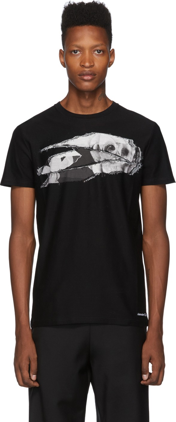 Alexander McQueen Black Print T-Shirt