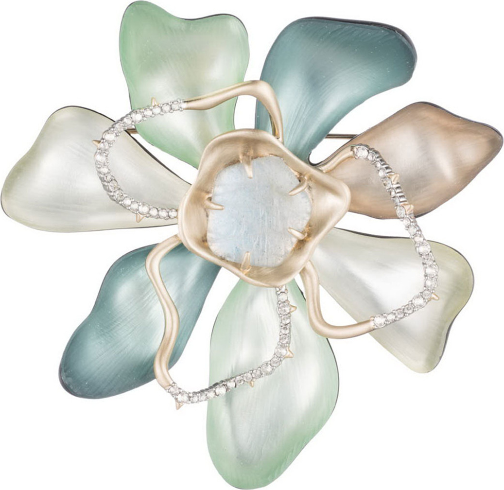 Alexis Bittar Abstract Colorblock Flower Pin