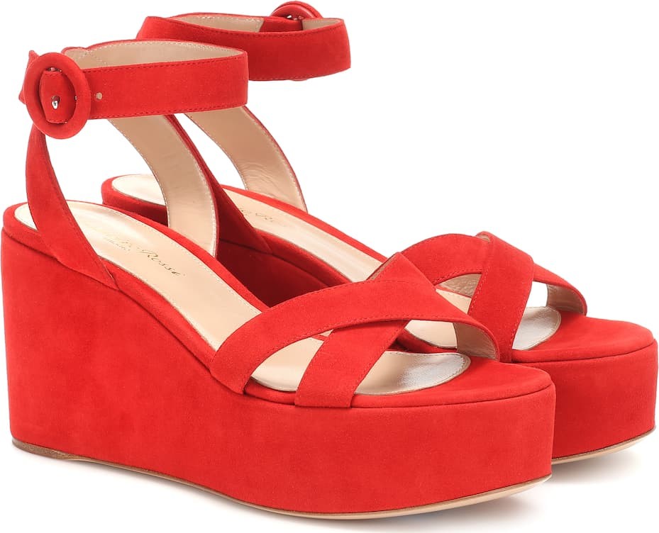 Gianvito Rossi Billie suede platform sandals