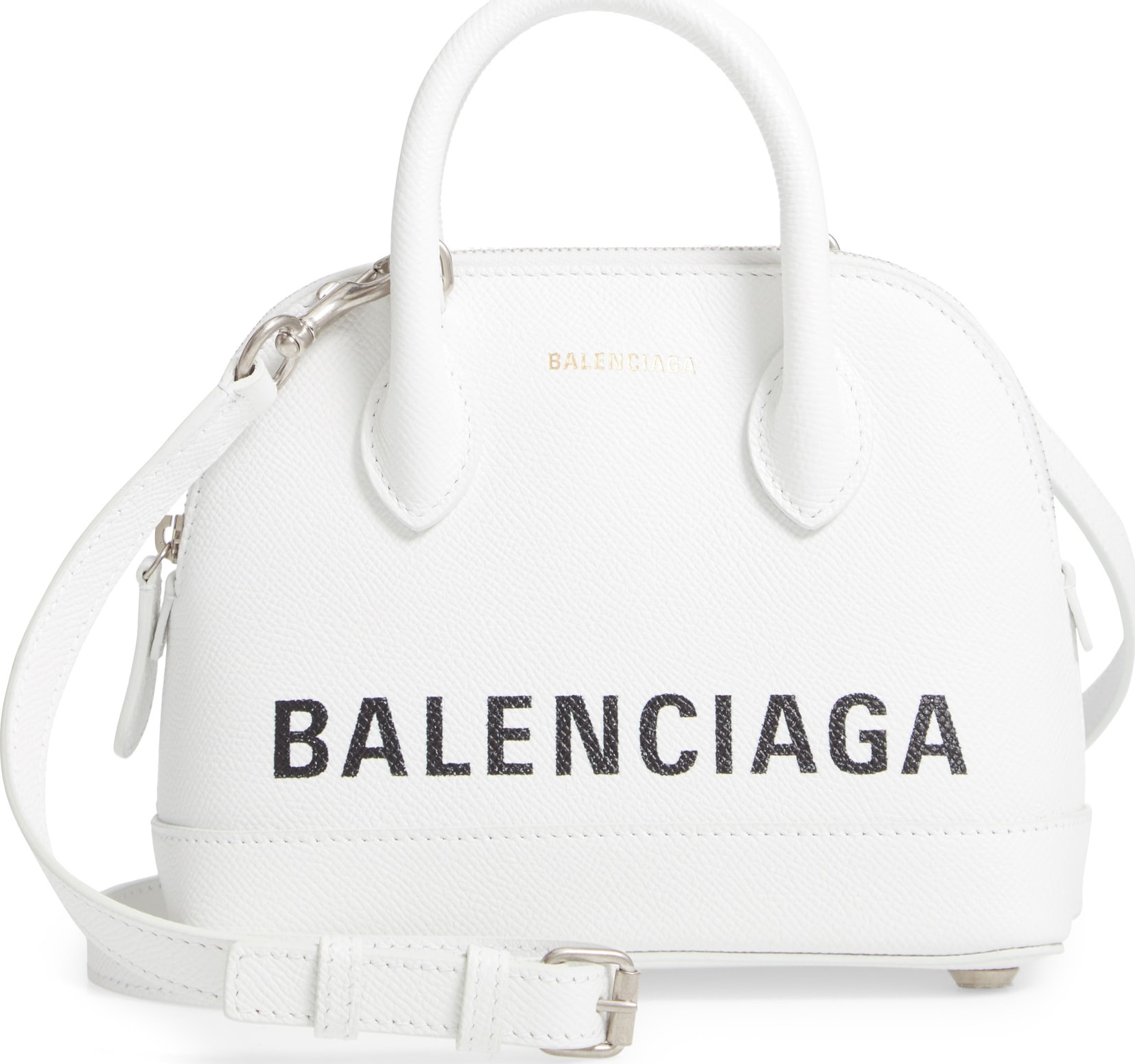 Balenciaga XXS Ville Logo Leather Crossbody Satchel