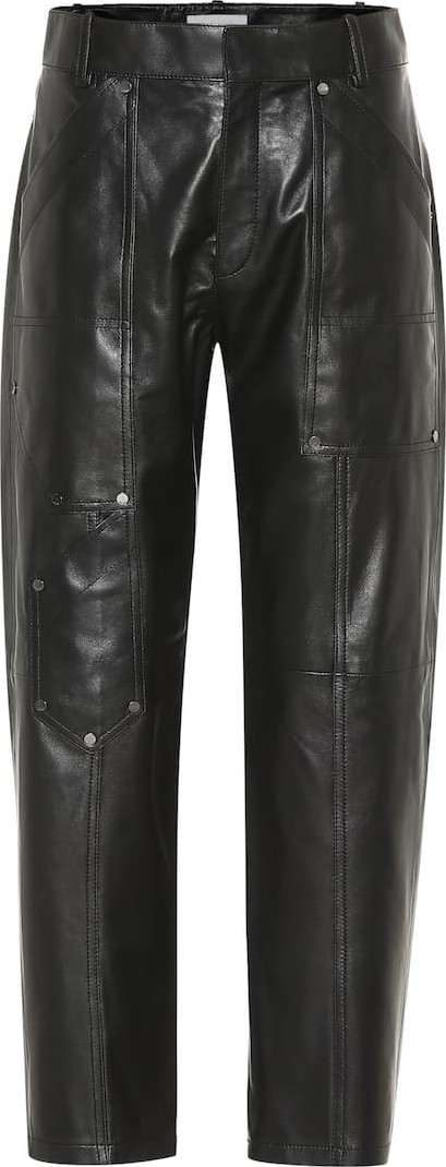 Chloe High-rise cropped leather pants