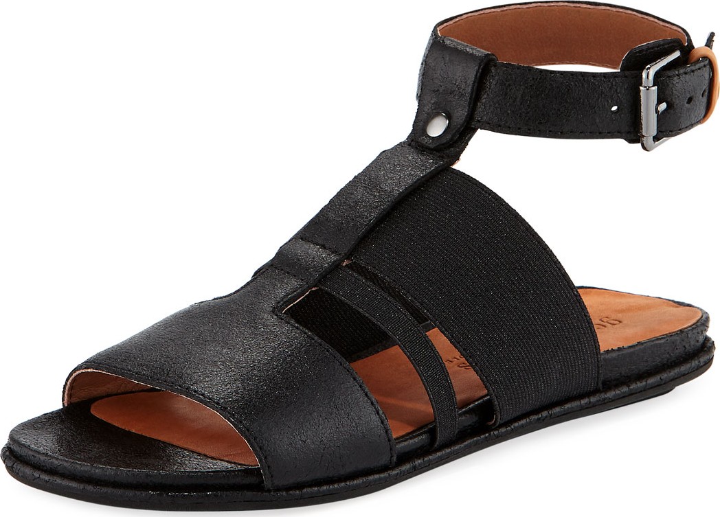 Gentle Souls Ophelia Easy Flat Sandal with Stretch Strap