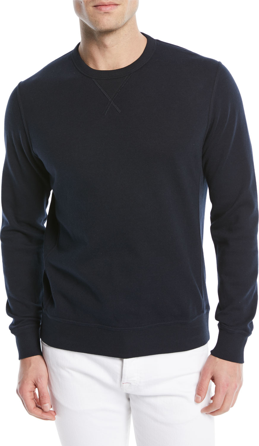 Brunello Cucinelli Men's Solid Cotton-Blend Sweatshirt