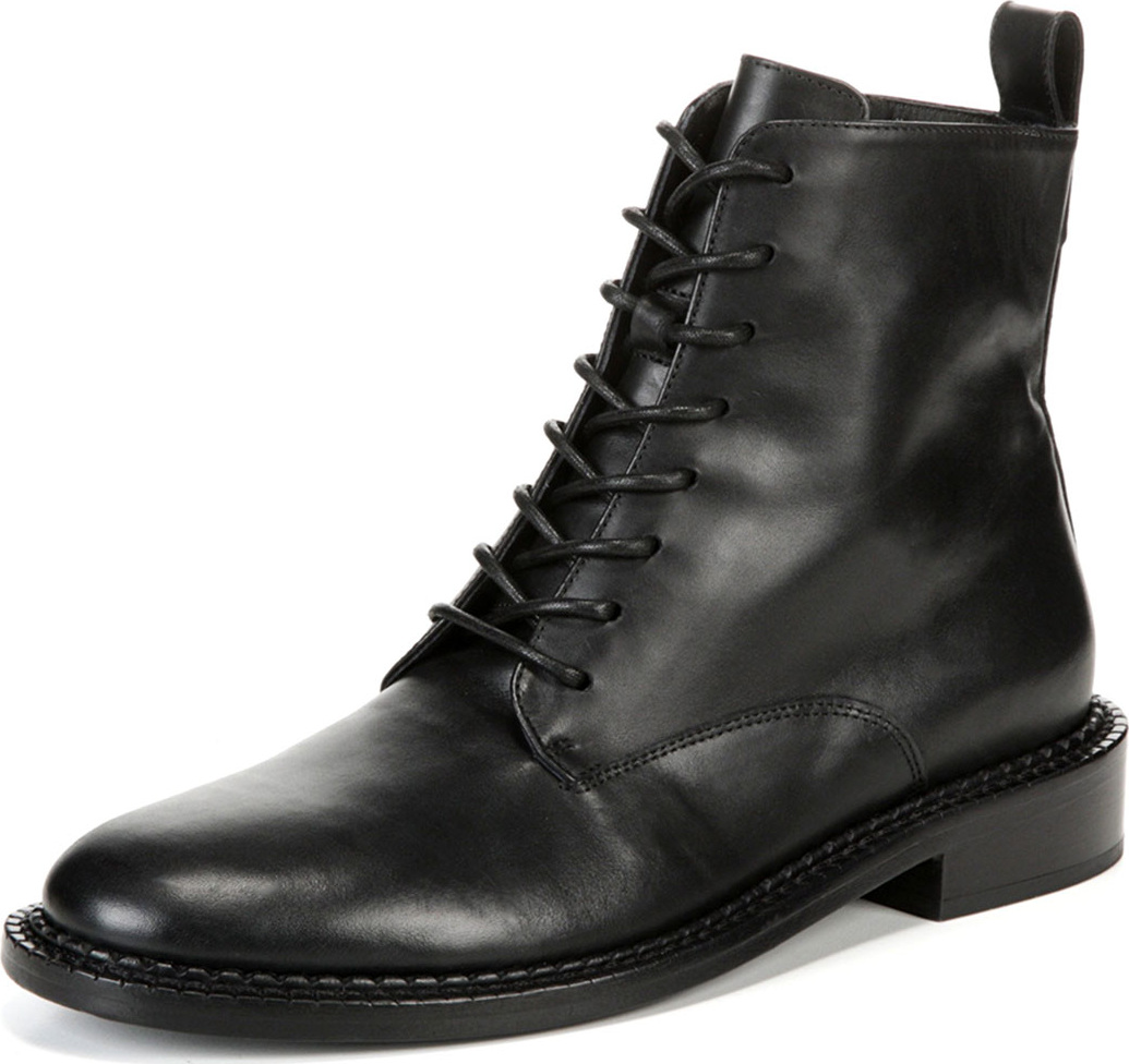 Vince Cabria Leather Lace-Up Boots