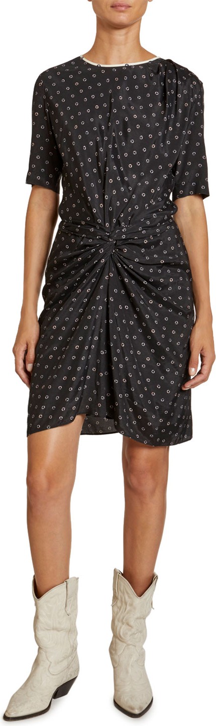 Isabel Marant Etoile Bardeny Twisted Crewneck Tee Dress