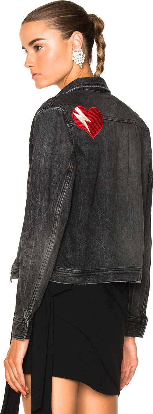 Saint Laurent Heart Patch Denim Jacket