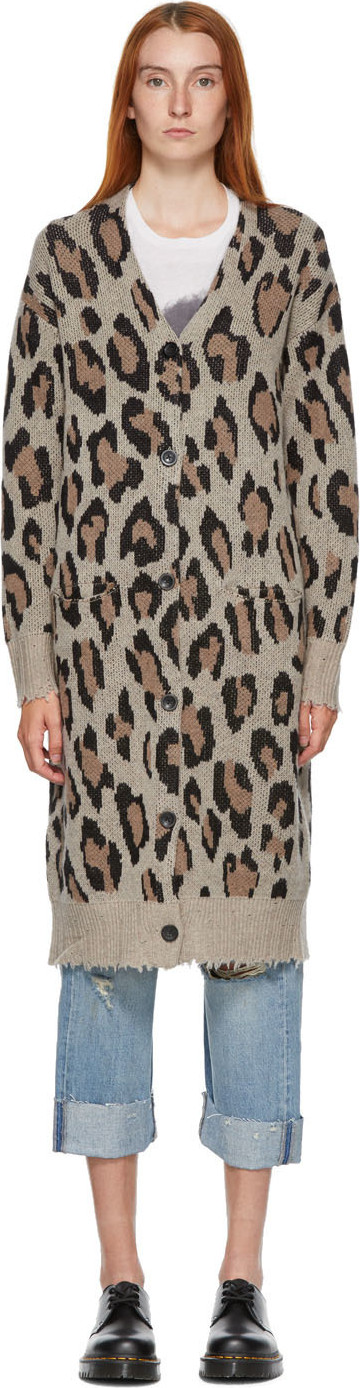 R13 - Beige Cashmere Aurora Long Cardigan R13 - Beige Cashmere Aurora Long Cardigan