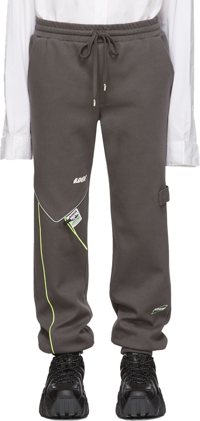 ADER error Grey Piping Incision Lounge Pants