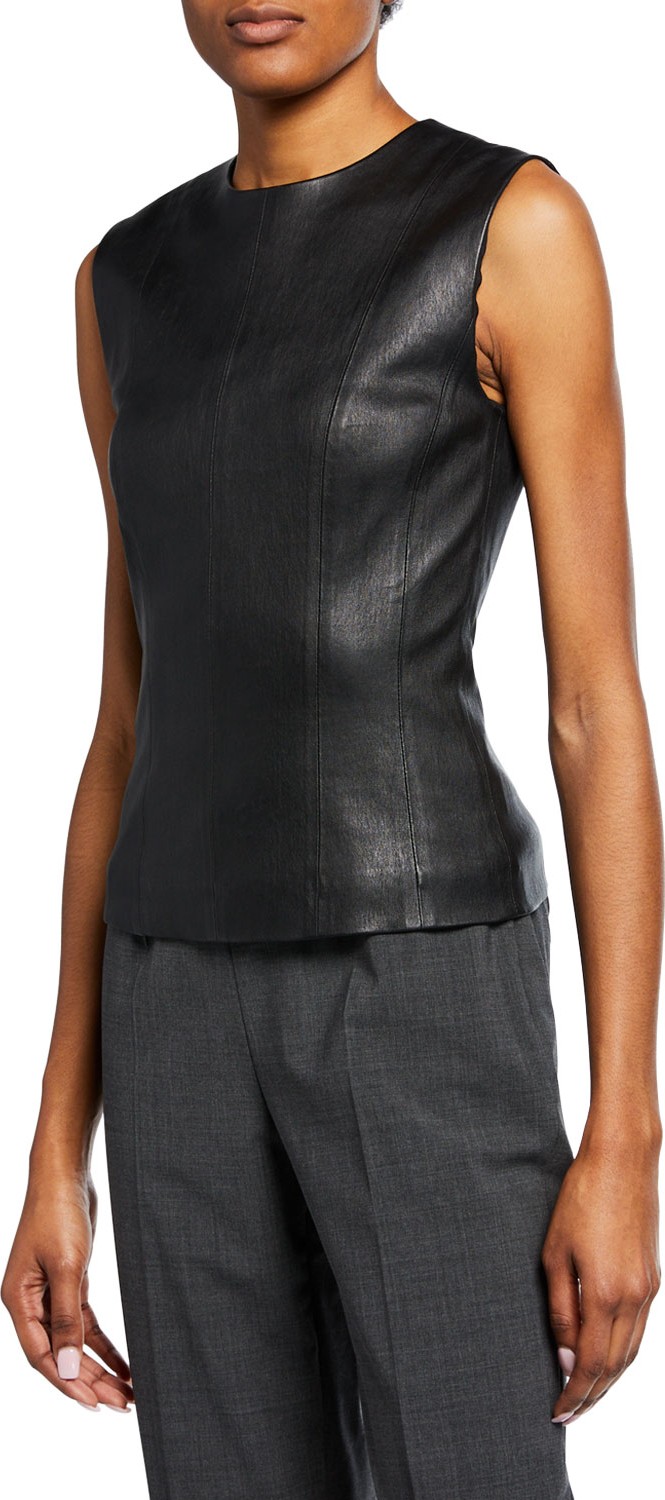 Theory Fitted Lamb Leather Shell