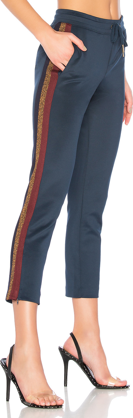 PAM & GELA Crop Track Pant With Lurex Stripe