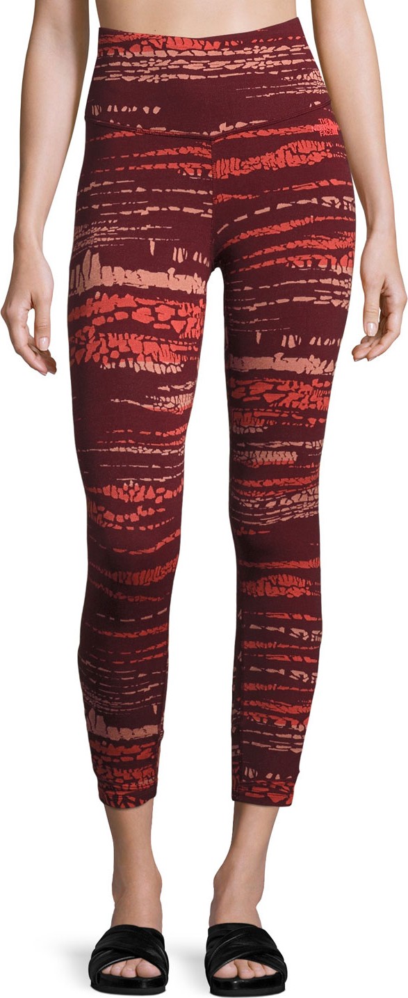 The North Face Motivation Strappy Printed Leggings, Red