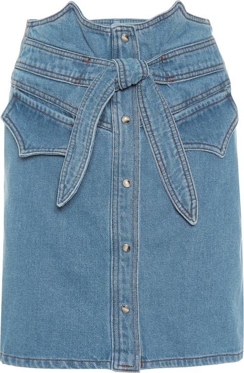 Nanushka Reese denim miniskirt