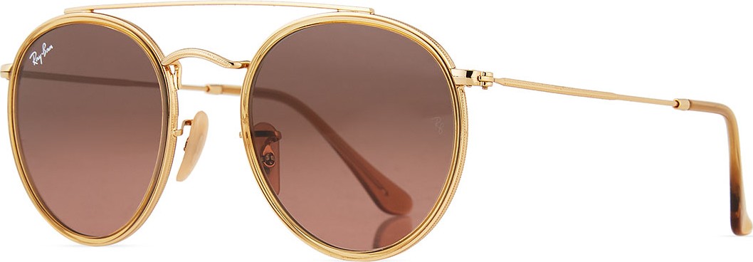 Ray Ban Round Gradient Metal Sunglasses