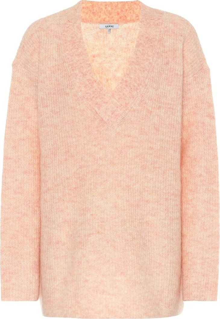 Ganni Wool and mohair-blend sweater