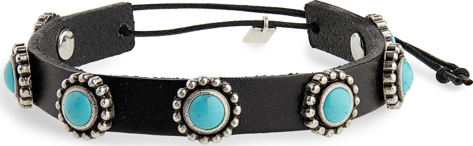 Saint Laurent Cabochon Leather Bracelet