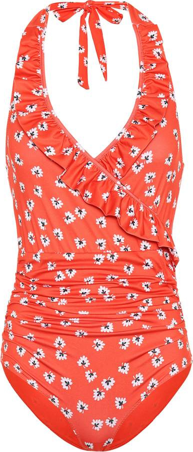 Ganni Columbine floral swimsuit
