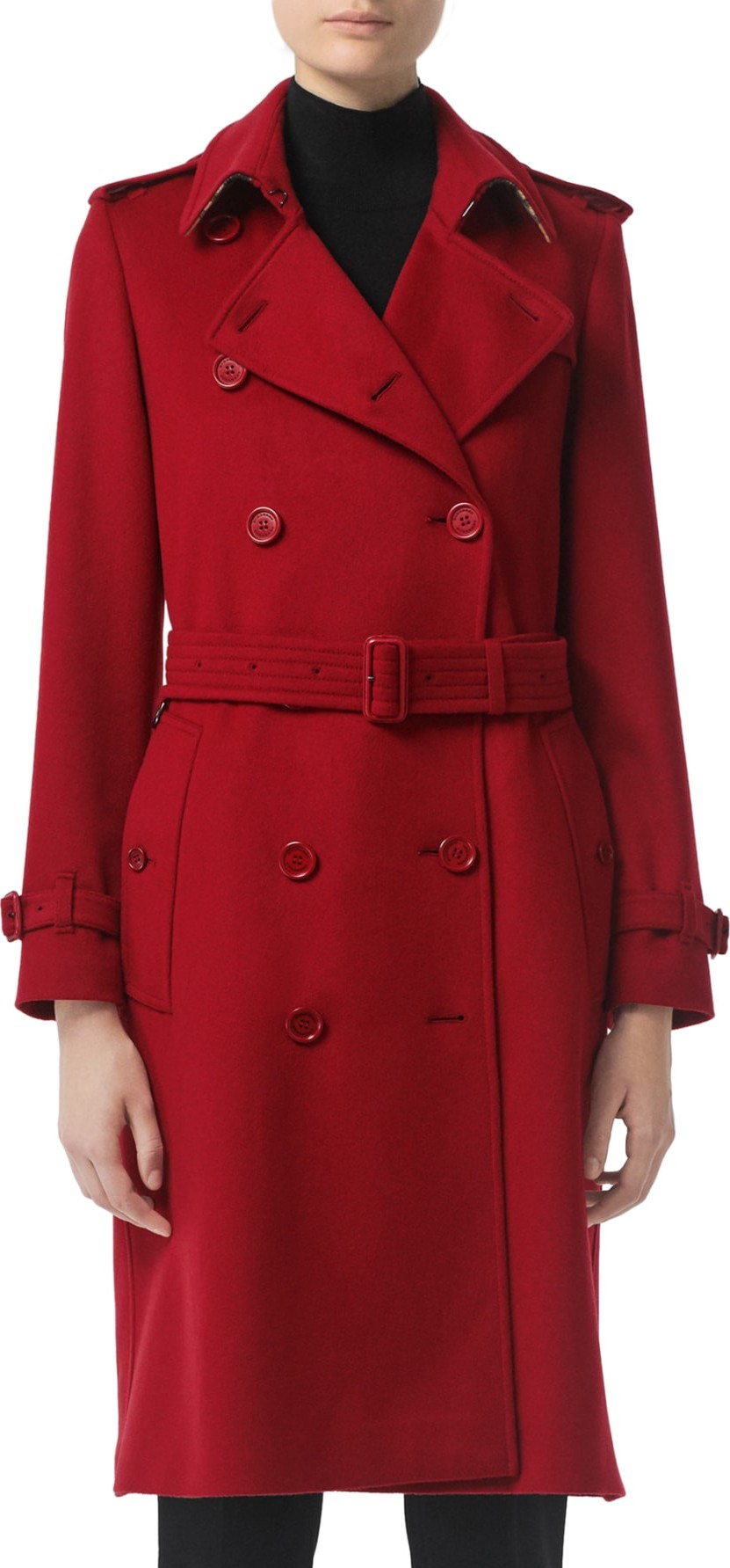 Burberry London England Kensington Cashmere Trench Coat