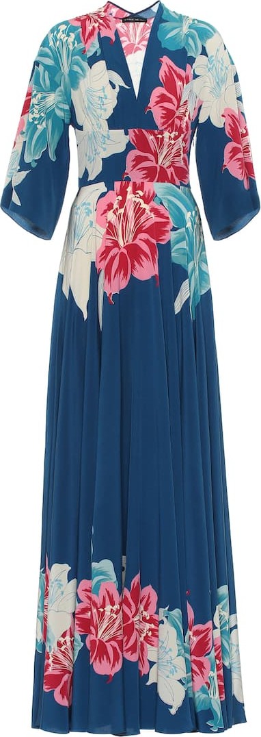 Etro Floral silk gown