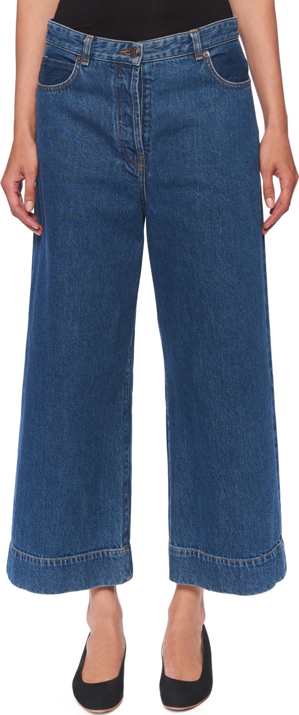 THE ROW Edna Mid-Rise Wide-Leg Jeans