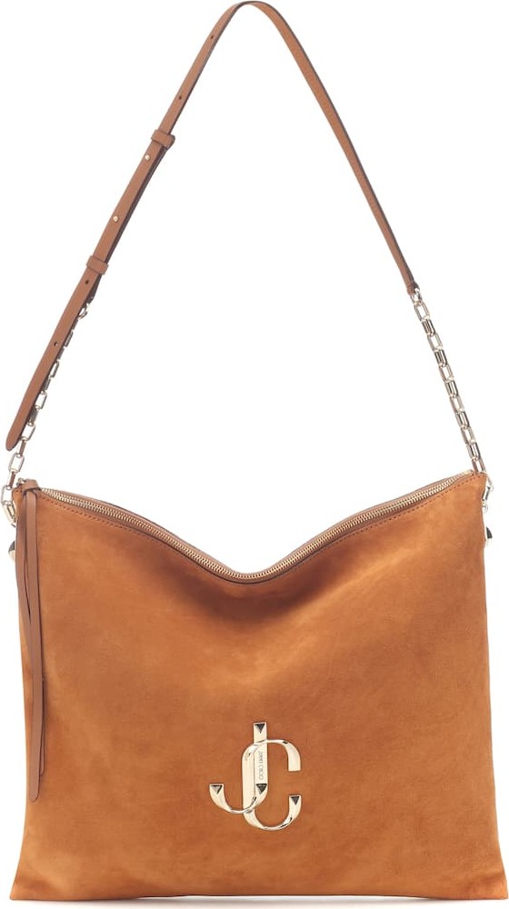 Jimmy Choo Varenne Large suede shoulder bag