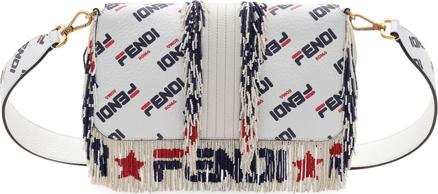 Fendi Baguette Fendi Mania Beaded Fringe Shoulder Bag