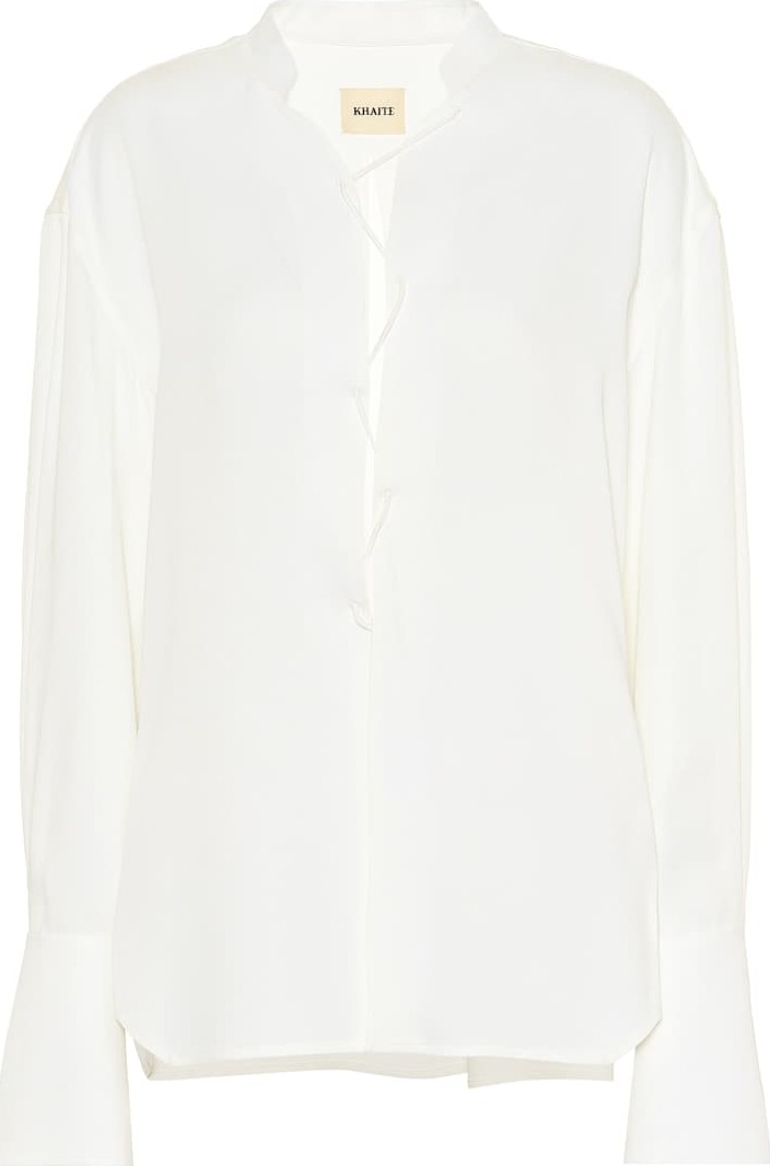 Khaite Athena satin crêpe shirt