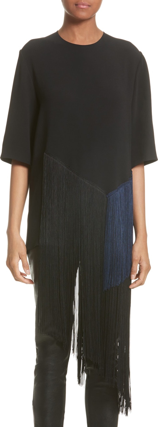Stella McCartney Stretch Cady Fringe Top