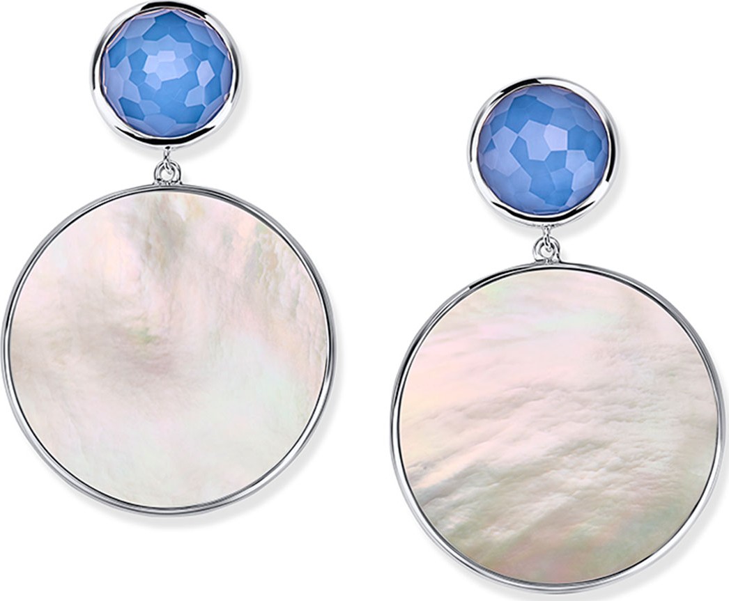 IPPOLITA Wonderland Stone & Shell Snowman Earrings in Brazilian Blue