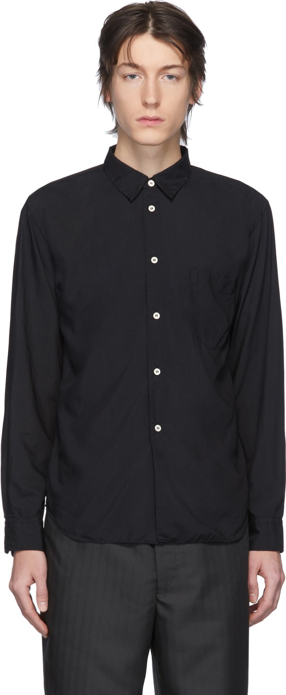 Comme des Garçons Homme Deux Black Garment-Dyed Shirt