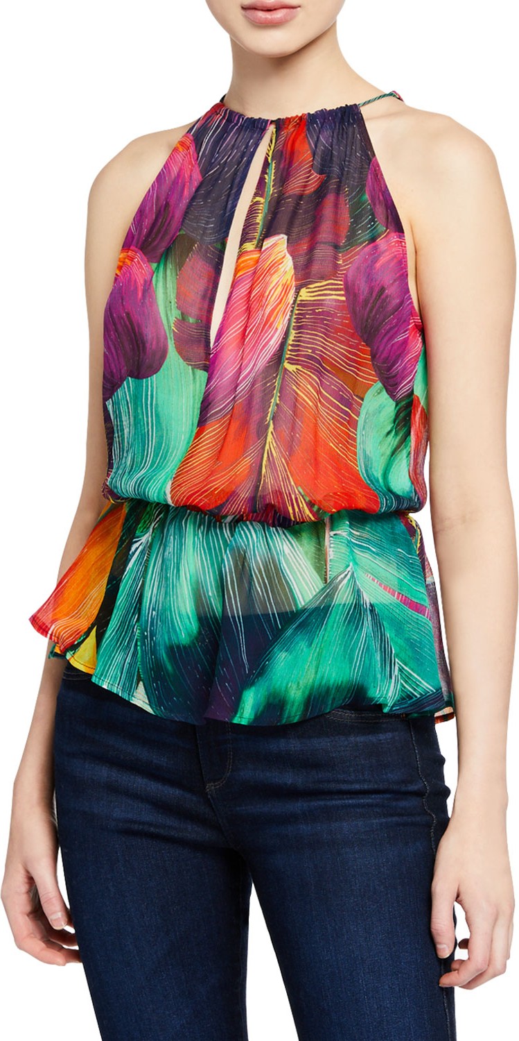 Pinko Creponne Sleeveless Halter Top