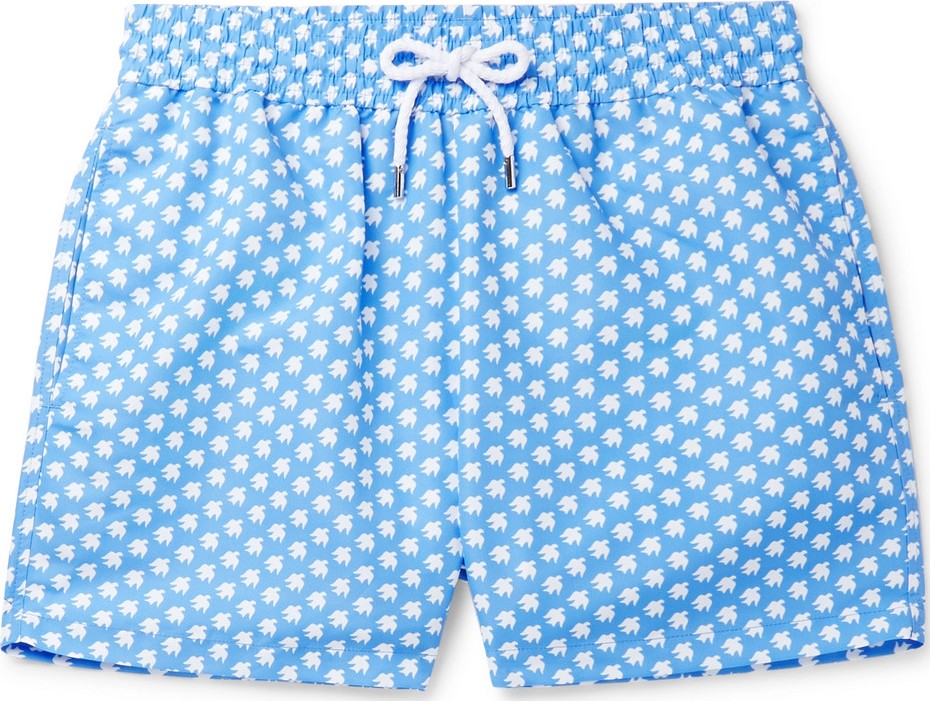 Frescobol Carioca + Sant Ambroeus Printed Mid-Length Swim Shorts