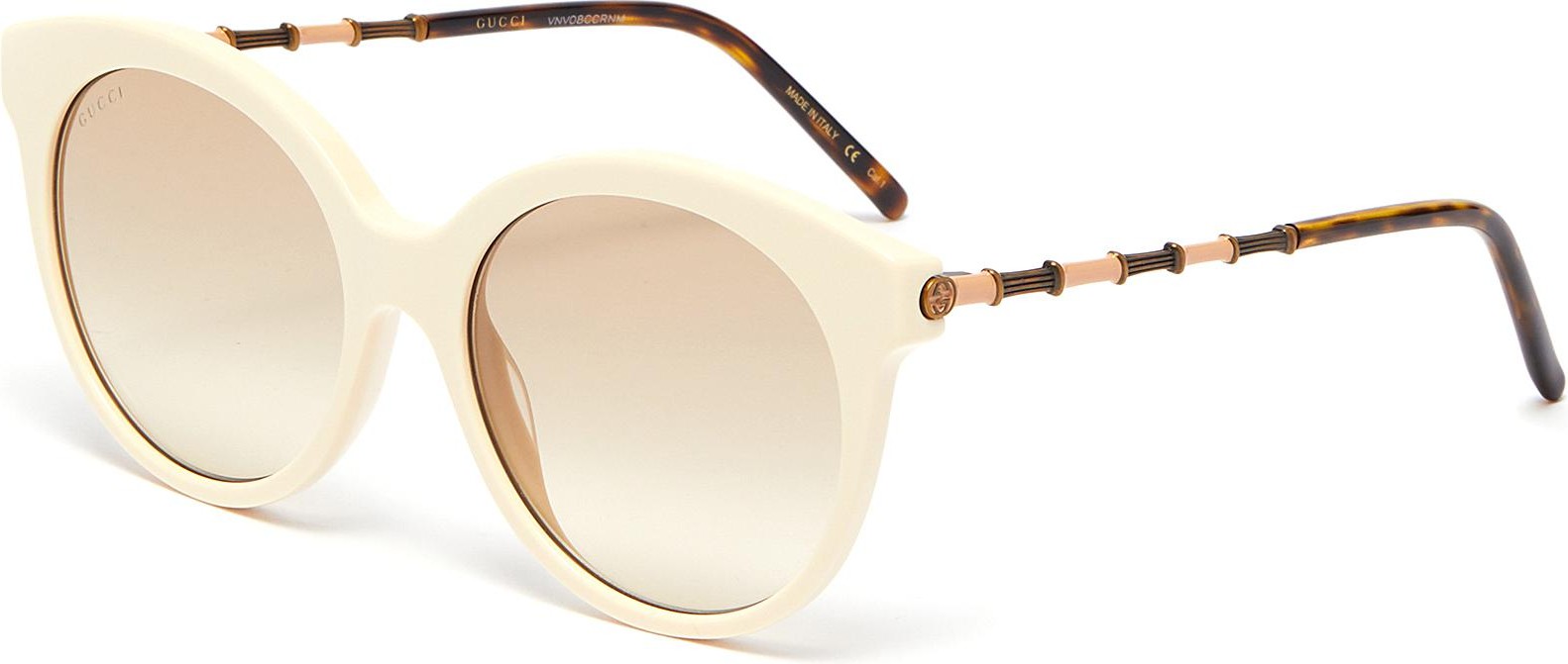 Gucci Horn rim acetate frame round sunglasses