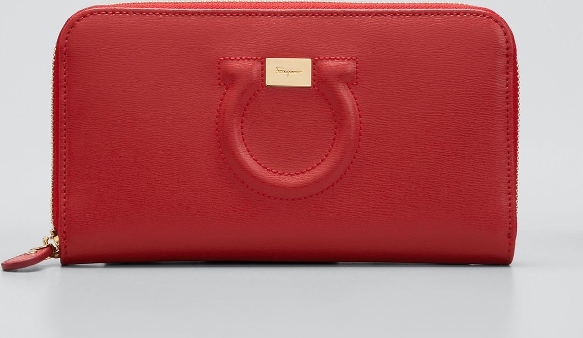 Salvatore Ferragamo Gancio Zip-Around Wallet