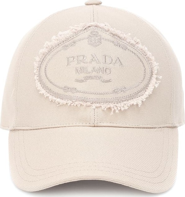 Prada Appliquéd cotton cap