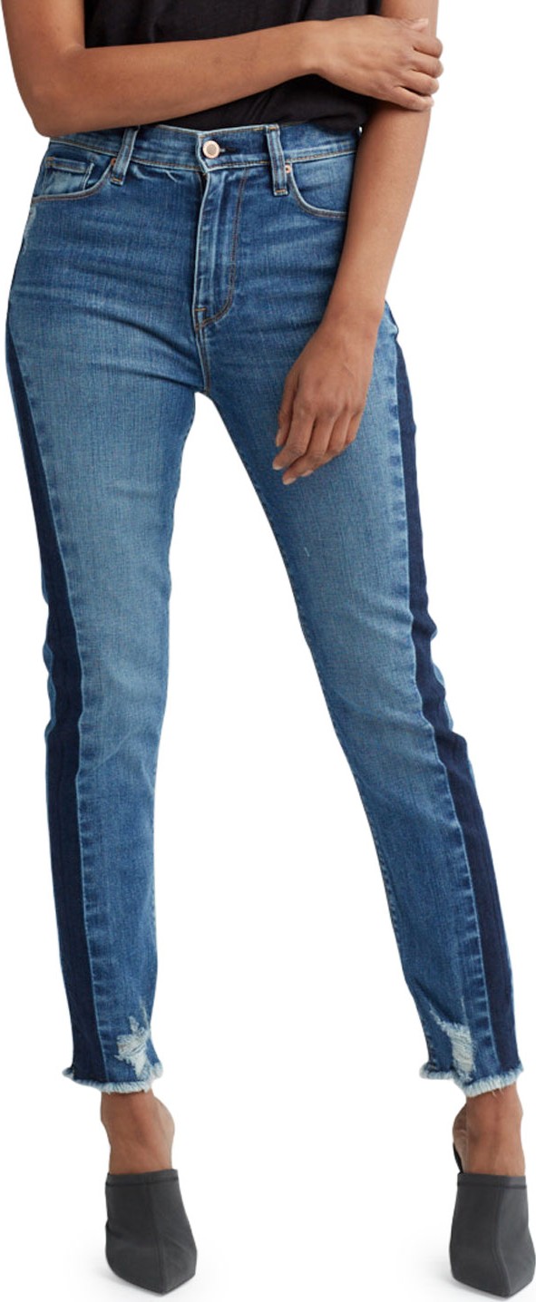 Hudson Holly High-Rise Cropped Jeans with Side Patches