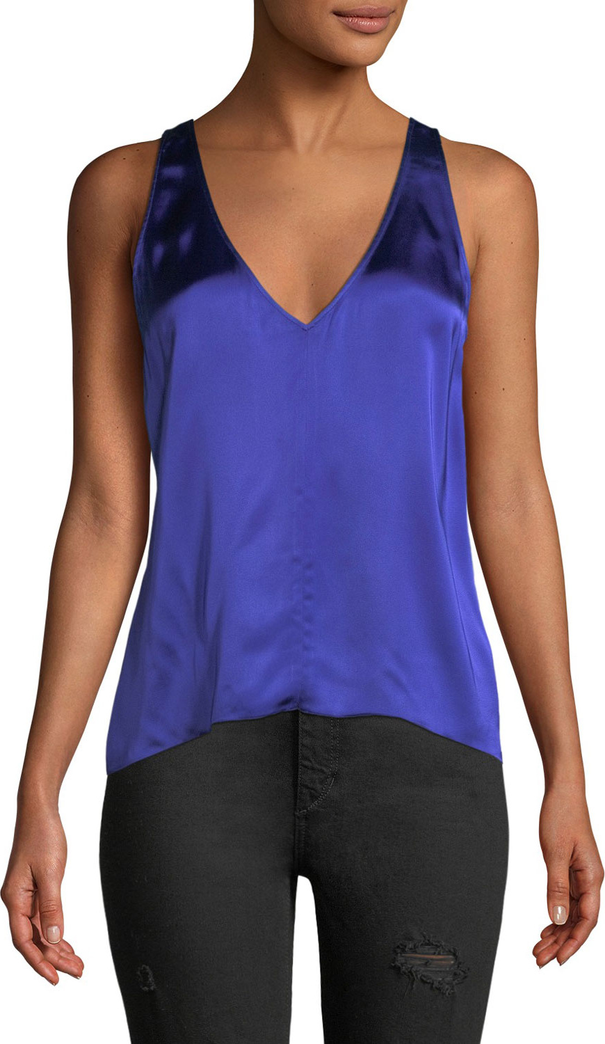 Forte Forte Fluid Satin V-Neck Tank