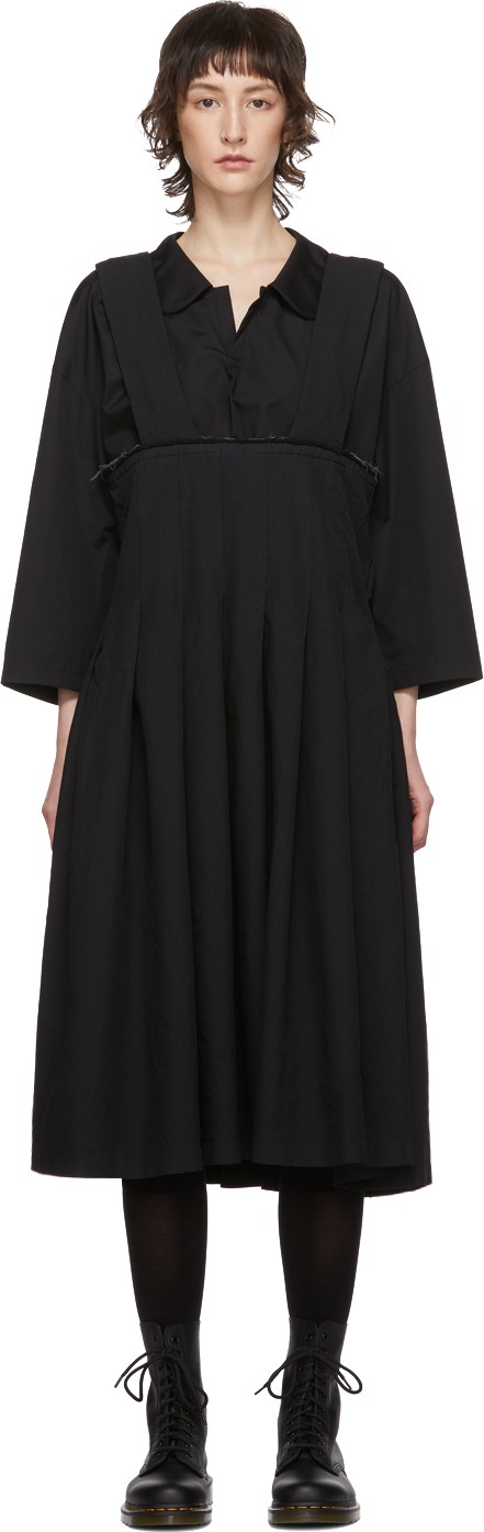 Comme Des Garçons Comme Des Garçons Black Pleated Suspender Skirt