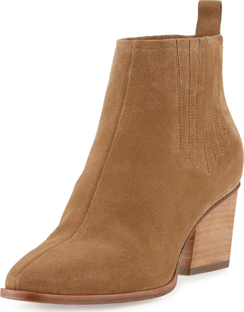 Roger Vivier Skyscraper Suede 65mm Bootie, Tan
