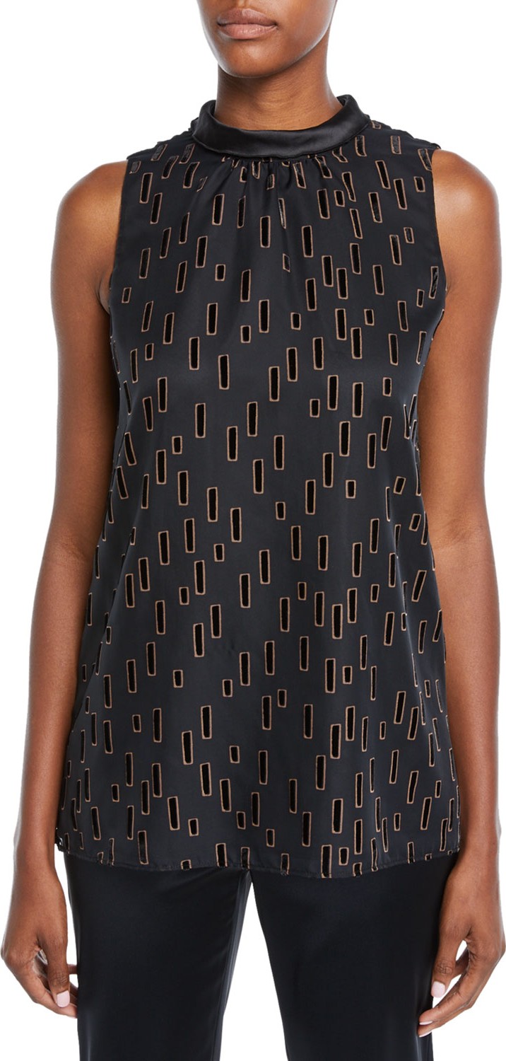 Lafayette 148 New York Didi Deco Droplets Burnout Blouse