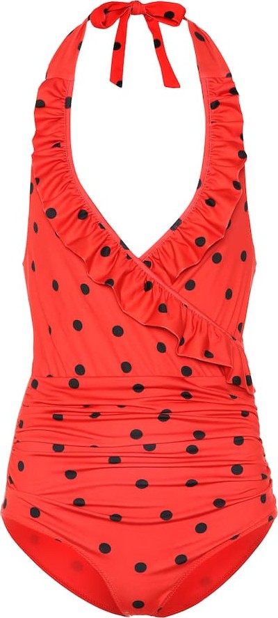 Ganni Polka-dot swimsuit