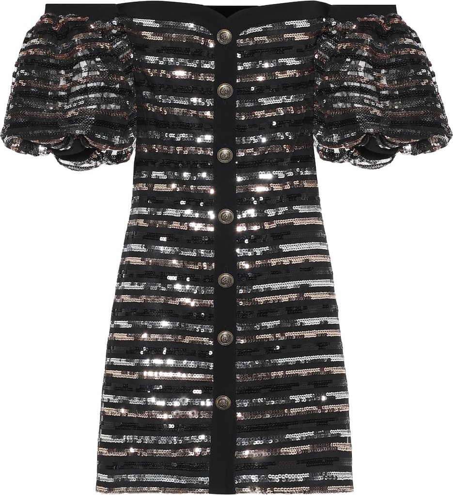 Philosophy Di Lorenzo Serafini Embellished off-the-shoulder minidress