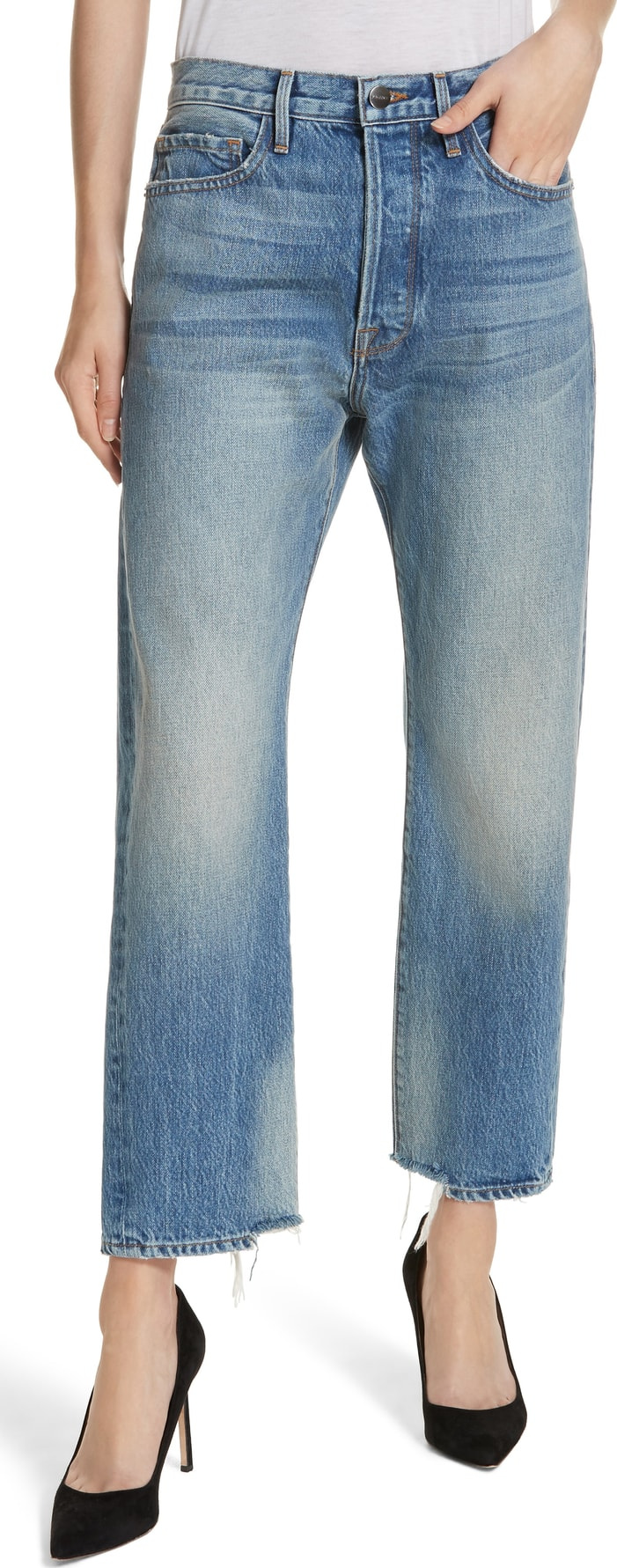 FRAME DENIM Le Original Staggered Ankle Hem Jeans
