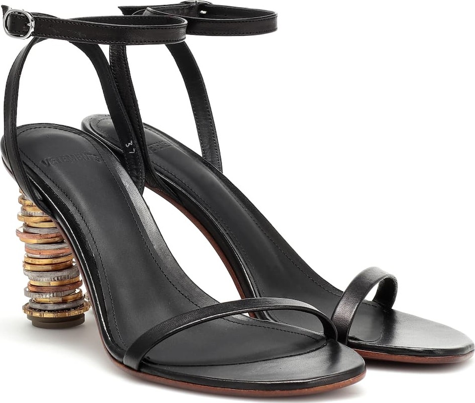 Vetements Money leather sandals