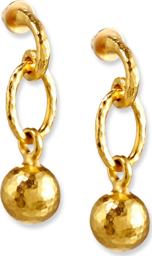 GURHAN Balloon Drop Ball Earrings in 24K Gold