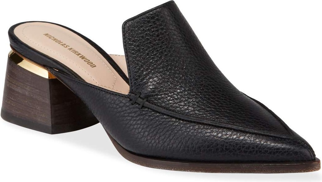 Nicholas Kirkwood Beya Pebbled Slide Mules