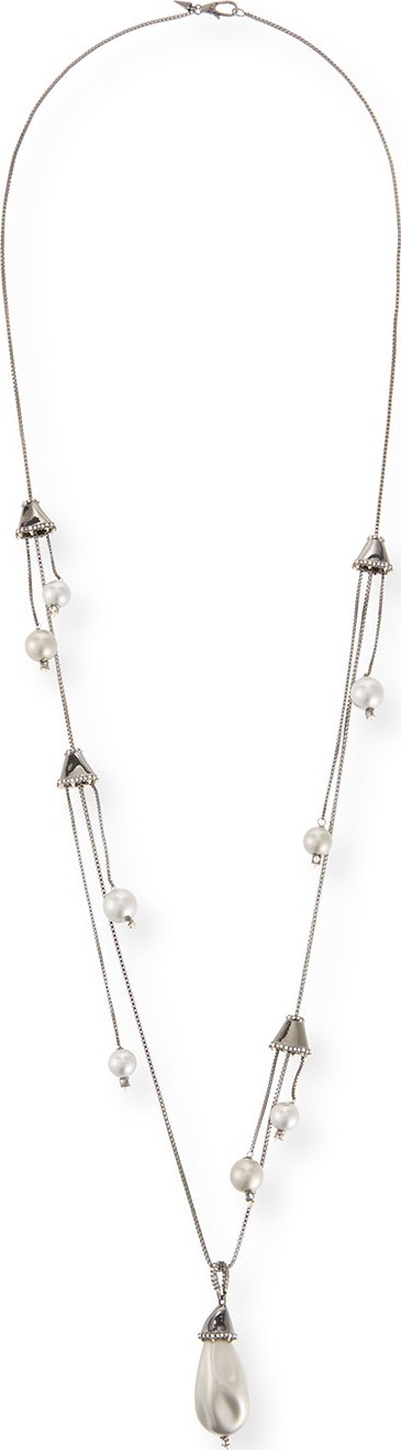 Alexis Bittar Pearly Drop Station Necklace