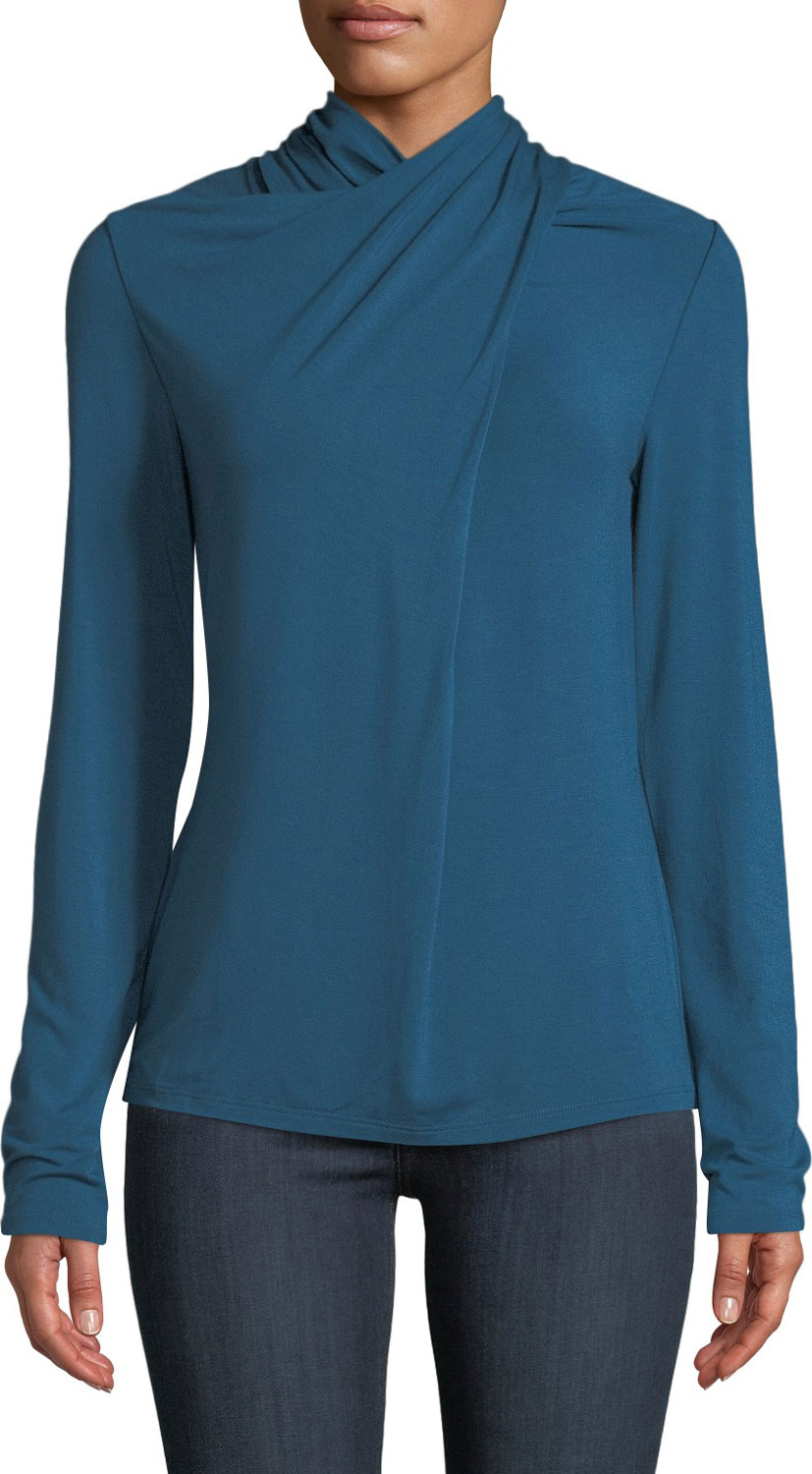 Elie Tahari Keilani High-Neck Knit Top