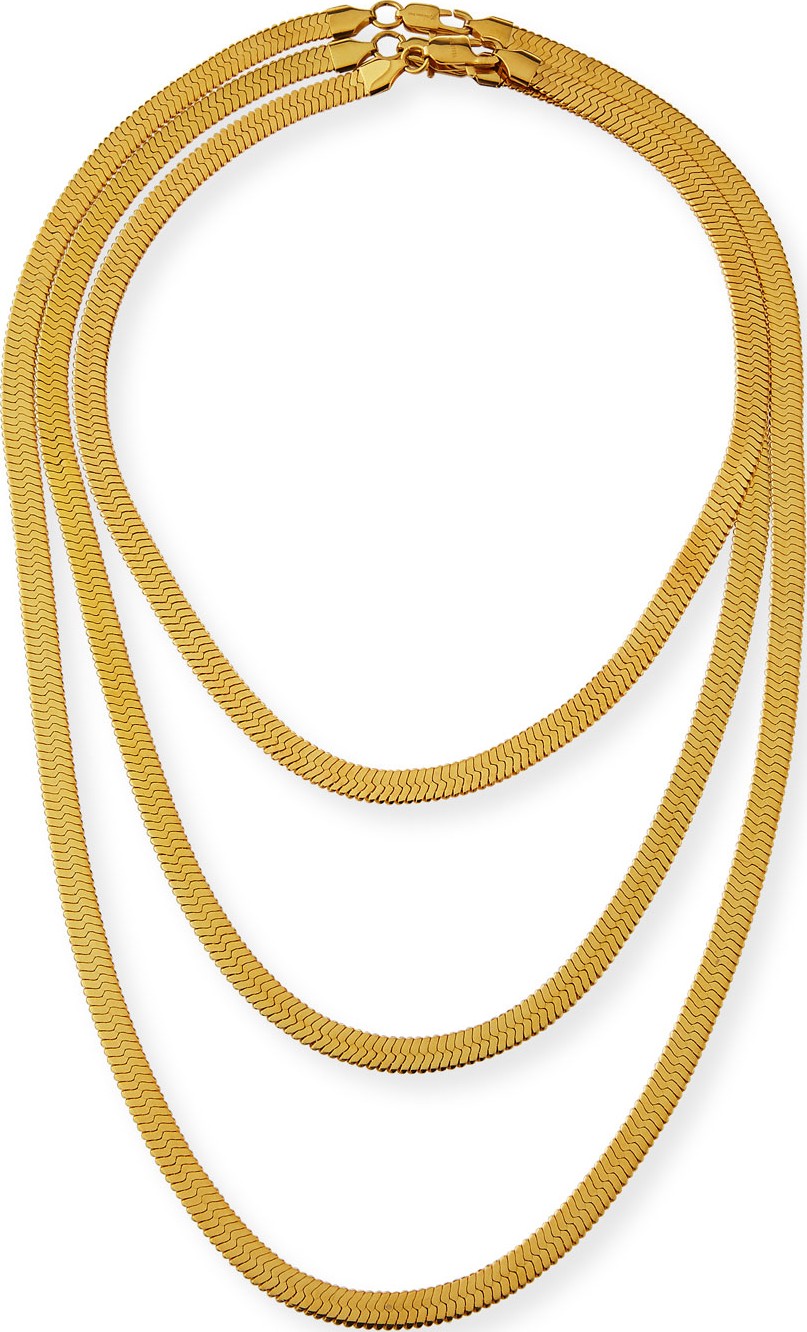 Fallon Triple Herringbone Necklace